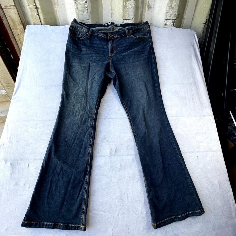 Torrid Feel The Fit Luxe Slim Boot Super Stretch Jeans Womens 20 Tall Blue Denim